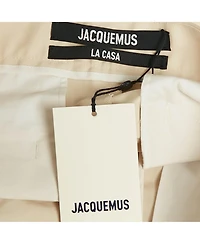 Pre-Owned Jacquemus Men's Beige Cotton Straight Leg Trousers