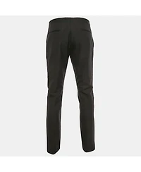 Pre-Owned Versace Men's Black Crepe Satin Side Trim Formal Trousers