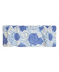 Rlf Home 100% Cotton High Quality Rosales Tailored Window Valance with 1.5" Rod Pocket 50" W X 12" L Blue