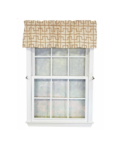 Rlf Home 100% Cotton High Quality Torres Tailored Window Valance with 1.5" Rod Pocket 50" W X 12" L Cream