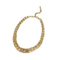 Women's The Braid Pin-Link Chain Necklace - California Gold