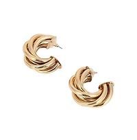 Women's The Chunky-Twist Half-Hoop Earrings - California Gold
