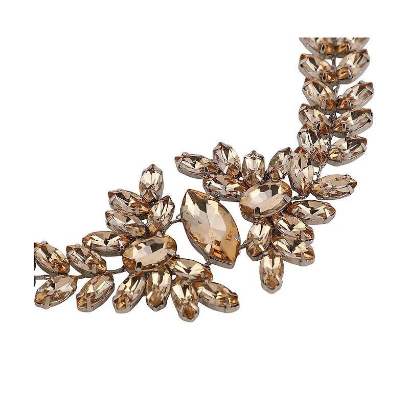 Women's The Marquise-Bloom Collar Necklace - Citrine Brown