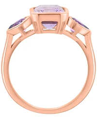 Effy Collection Pink Amethyst (2-1/10 ct. t.w.) & Amethyst (1/20 ct. t.w.) Ring in 14k Rose Gold