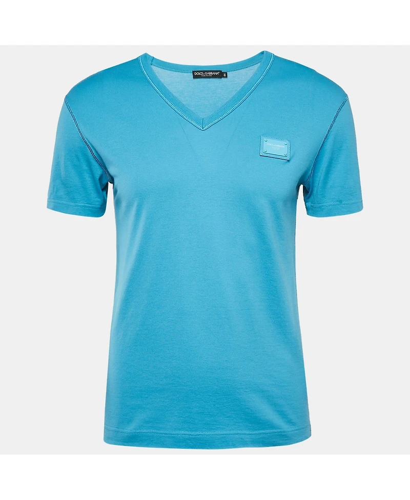 Pre-Owned Dolce & Gabbana Men's Cotton V-Neck T-Shirt