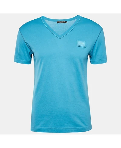 Pre-Owned Dolce & Gabbana Men's Cotton V-Neck T-Shirt