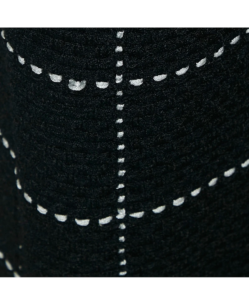 Pre-Owned Balmain Women's Black Patterned Knit Chain Strap Detail Jumpsuit