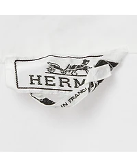 Pre-Owned Hermes Men's White Cotton Collarless Shirt