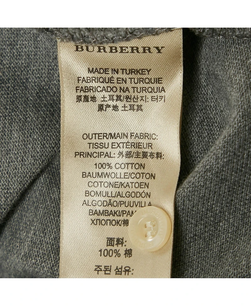 Pre-Owned Burberry Men's Pique Cotton Polo T-Shirt