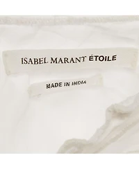 Pre-Owned Isabel Marant Women's eacutetoile White Broderie Anglaise Cotton Ruffled Blouse
