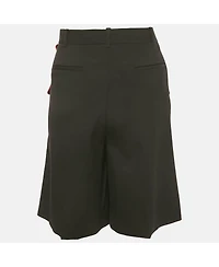 Pre-Owned Givenchy Women's Black Velvet Trim Gabardine Shorts