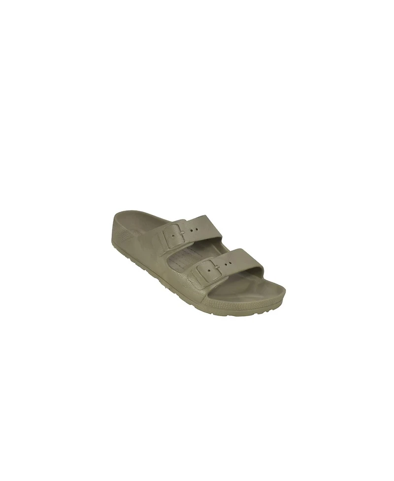 Tecs Women's Two Band Sandals Light Gray