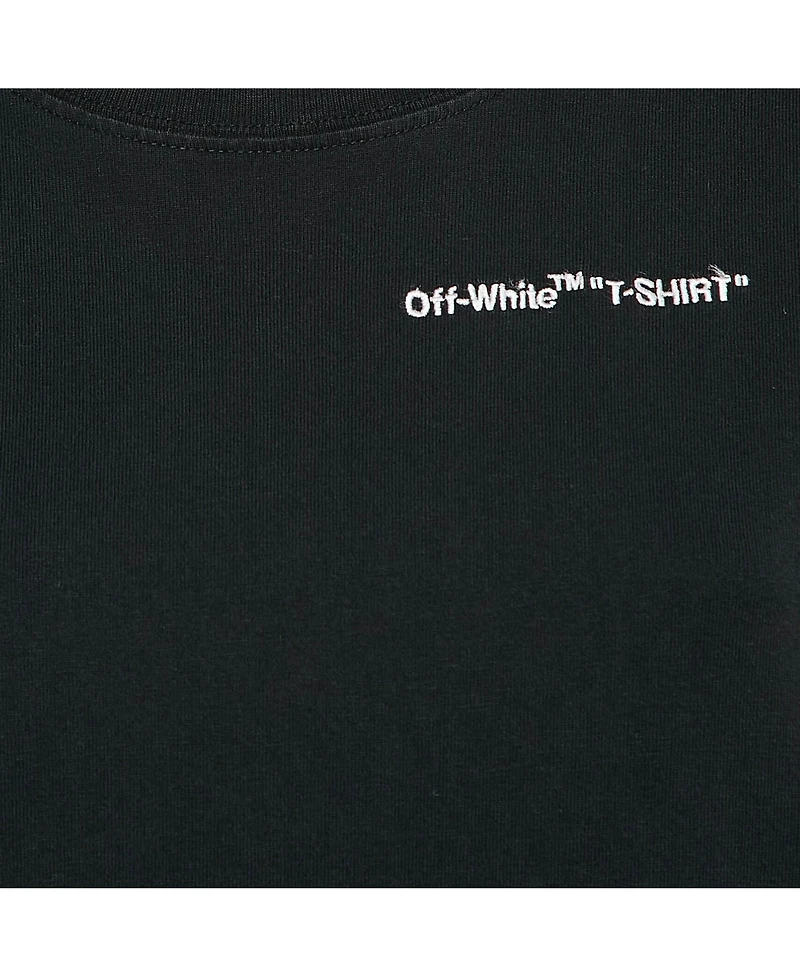Pre-Owned Off-White Women's Pre-Owned Logo Embroidered Jersey Crew Neck T-Shirt
