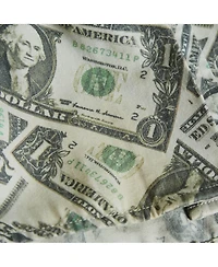 Pre-Owned Balenciaga Women's Green Usd Print Cotton Blend Oversized Shirt