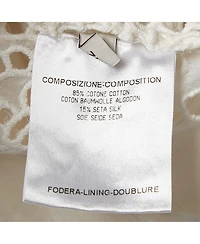 Pre-Owned Stella Mccartney Women's White Embroidered Cambric Cotton Blend Button Front Blouse