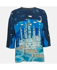 Pre-Owned Dolce & Gabbana Women's Printed Silk Top