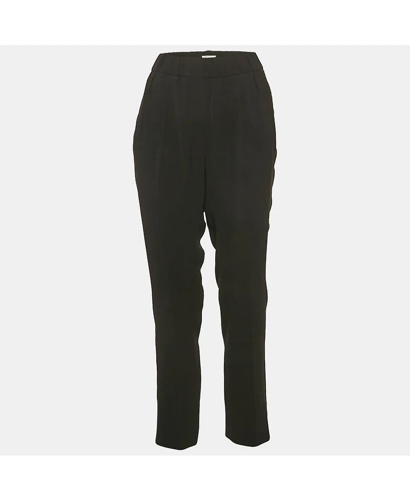 Pre-Owned Brunello Cucinelli Women's Black Crepe Trousers