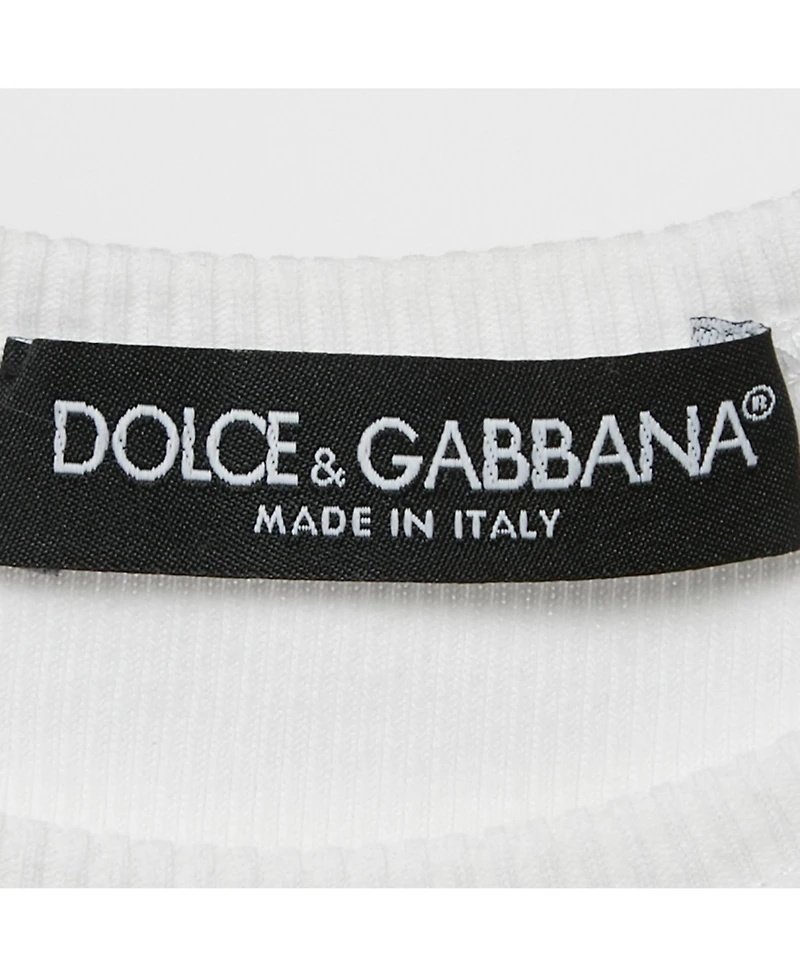 Pre-Owned Dolce & Gabbana Women's White Rib Knit Tank Top