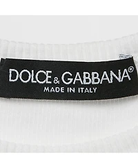 Pre-Owned Dolce & Gabbana Women's White Rib Knit Tank Top