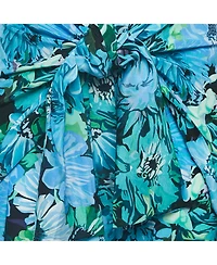 Pre-Owned Stella Mccartney Women's Blue Floral Print Silk Tie-Up Trousers