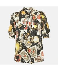 Pre-Owned Dolce & Gabbana Women's Printed Silk Blouse