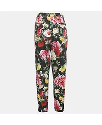 Pre-Owned Dolce & Gabbana Women's Camellia Print Cotton Trouser