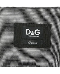 Pre-Owned Dolce & Gabbana Men's Grey Stripe Cotton Button Front Shirt