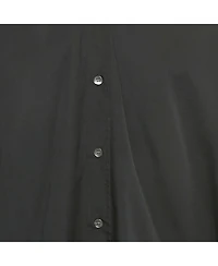 Pre-Owned Burberry Men's Brit Black Logo Embroidered Cotton Shirt