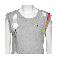 Pre-Owned Dolce & Gabbana Women's Grey Limited Edition Hand Painted Top