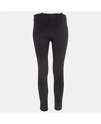 Pre-Owned Balenciaga Women's Black Textured Corduroy Slim Fit Trousers