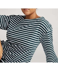 Universal Standard Plus Montauk Breton Stripe Bell Sleeve Top