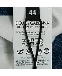 Pre-Owned Dolce & Gabbana Women's Blue/white Striped Crepe Oversized Top