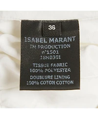 Pre-Owned Isabel Marant Women's White Crepe Ruched & Ruffle Mini Skirt