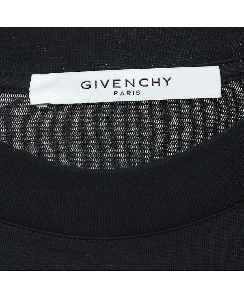 Pre-Owned Givenchy Women's Black Blurred Logo Print Half Sleeve T-Shirt