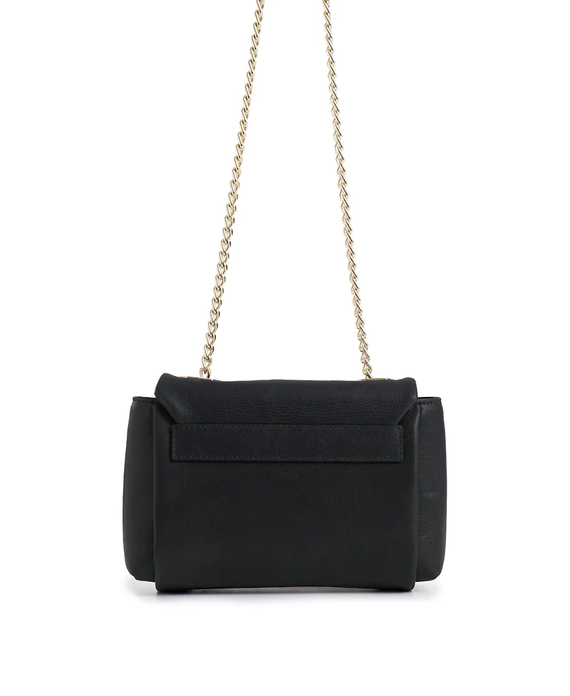 Velez Mini Lili Hands-Free Leather Bag with Metallic Chain