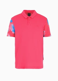 A|X Armani Exchange Men's Floral Polo Shirt