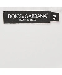Pre-Owned Dolce & Gabbana Men's White Cotton Jersey Crewneck T-Shirt