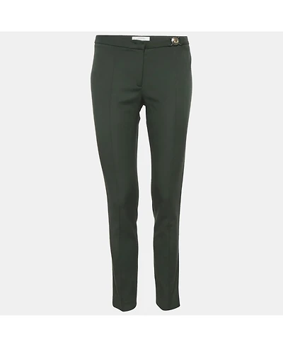 Pre-Owned Versace Women's Collection Crepe Slim Fit Trousers