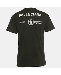 Pre-Owned Balenciaga Men's Black Wfp Print Jersey T-Shirt