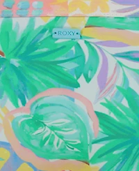 Roxy Girls' 7-16 Swimsuit Printed Rash Guard and Bottom, 2-Piece Set