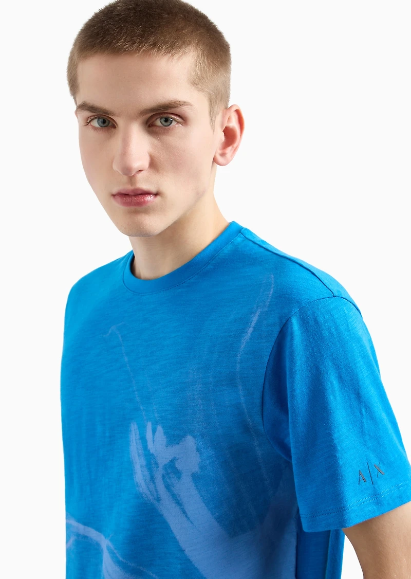 A|X Armani Exchange Men's Floral Print Cotton T-Shirt