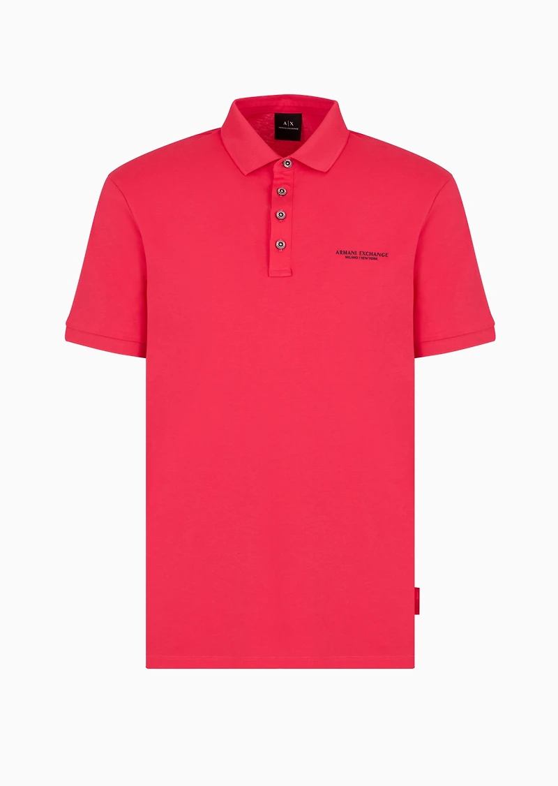 A|X Armani Exchange Men's Short-Sleeve Milano New York Logo Polo Shirt