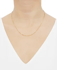 Italian Gold Mirror Chain Necklace in 10k Yellow Gold