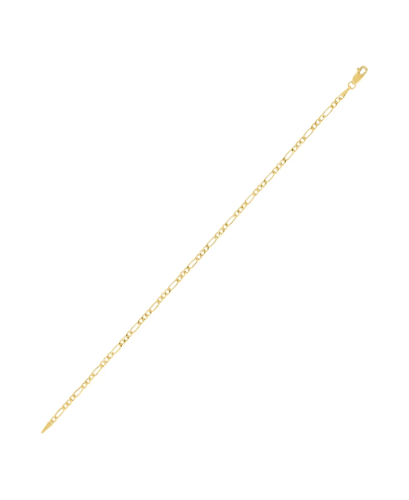 Italian Gold Figaro Chain Bracelet in 14k Yellow Gold