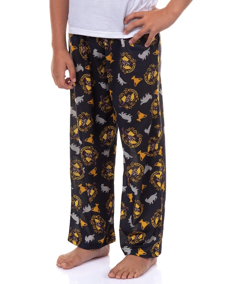 Harry Potter Boys Pajamas House Crest Logo Lounge Sleep Pajama Pants - Gryffindor Hufflepuff Ravenclaw Slytherin