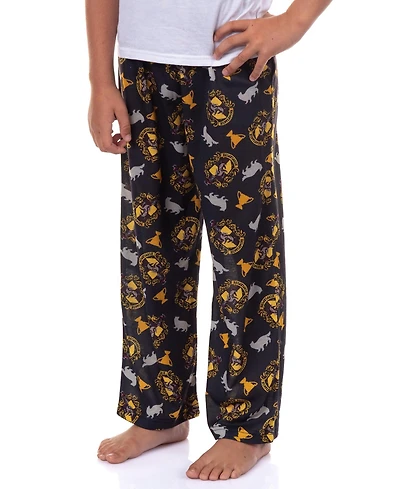 Harry Potter Boys Pajamas House Crest Logo Lounge Sleep Pajama Pants - Gryffindor Hufflepuff Ravenclaw Slytherin