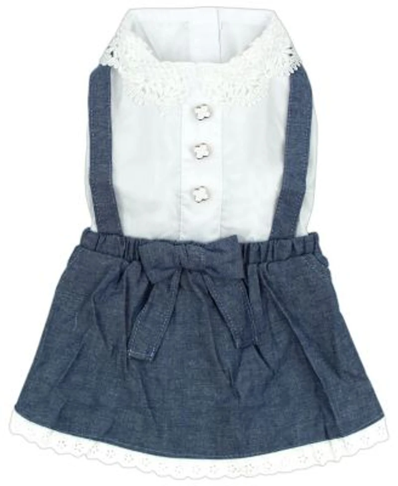 Parisian Pet Dress Chambray Overall