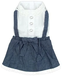 Parisian Pet Dress Chambray Overall