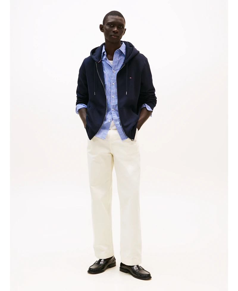 Tommy Hilfiger Men's Long Sleeve Zip-Front Flag Logo Hoodie