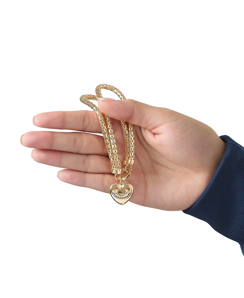 Juicy Couture Layered Heart Bracelet - Gold Tone
